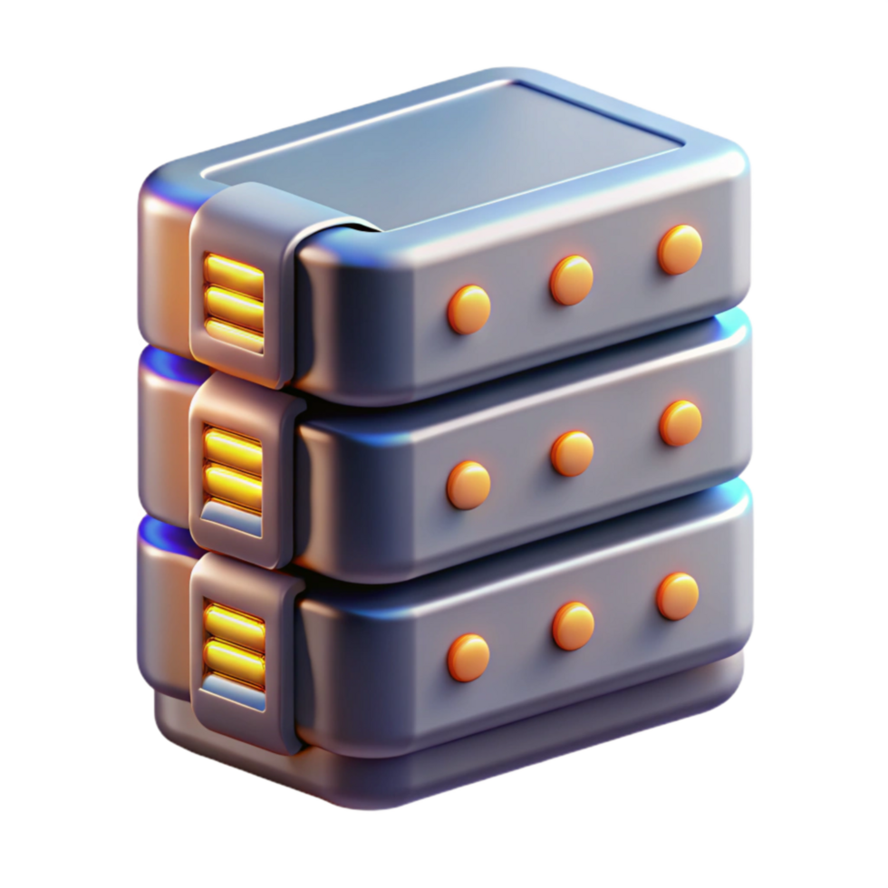serene abstract Data Center Servers with Blue Lighting Cutout genuine png
