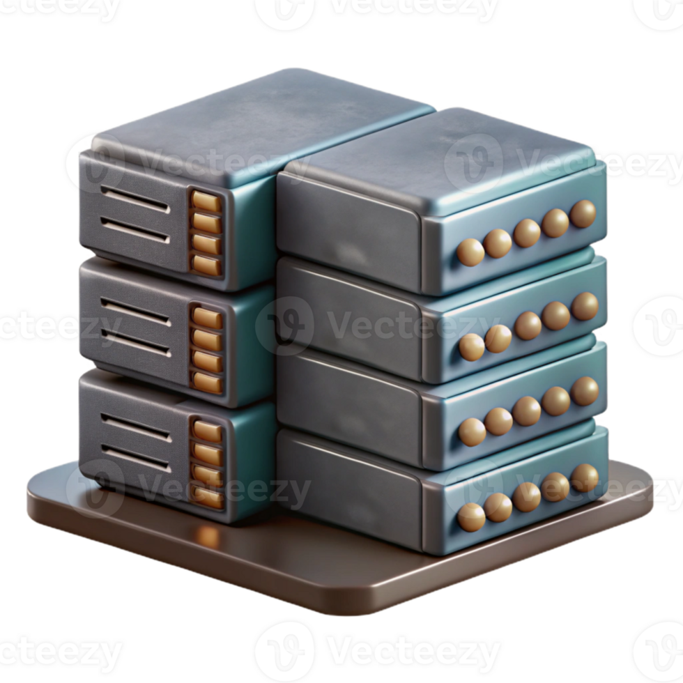 magnificent vintage Data Center with Servers Isolated Element authentic png