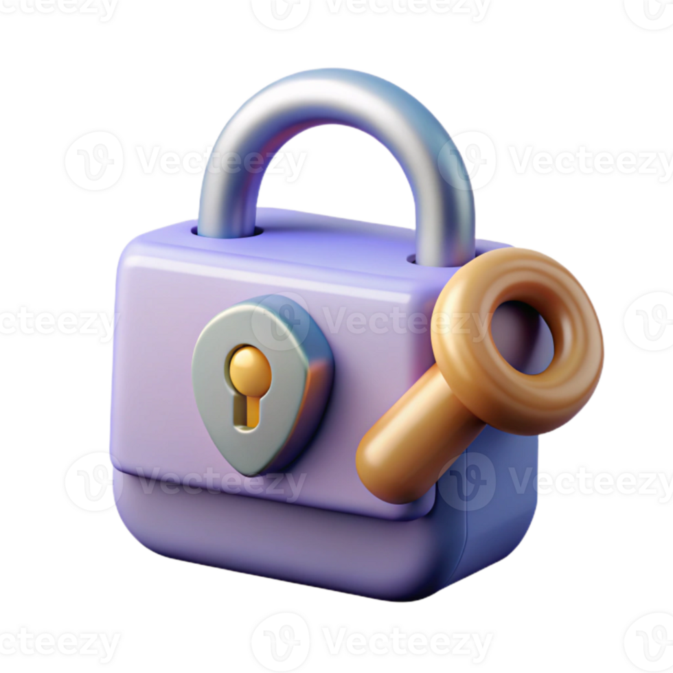 stunning classic Data Encryption Key with Chain Cutout Security Element 4K png