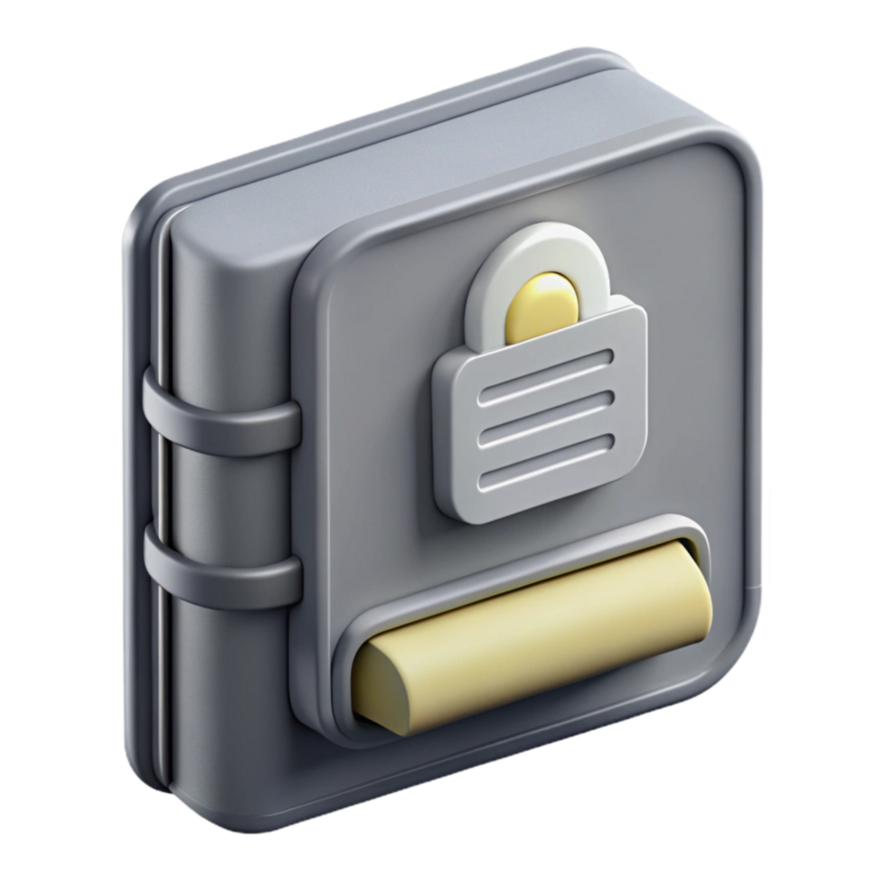 dramatic rustic Data Privacy Regulations Icon Gray Book Transparent Background authentic png