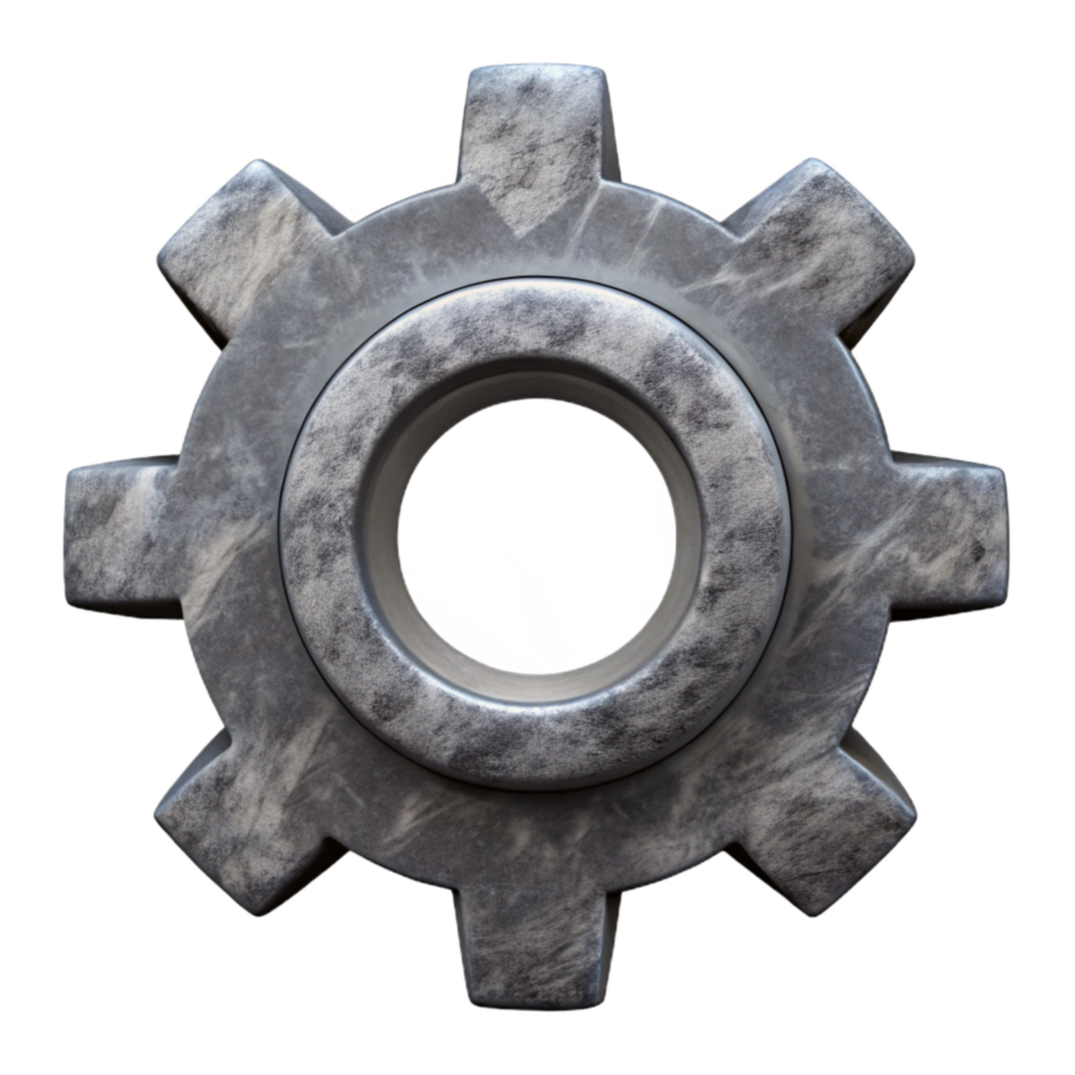 wonderful classic Data Privacy Settings Icon Gray Gear Cutout original png