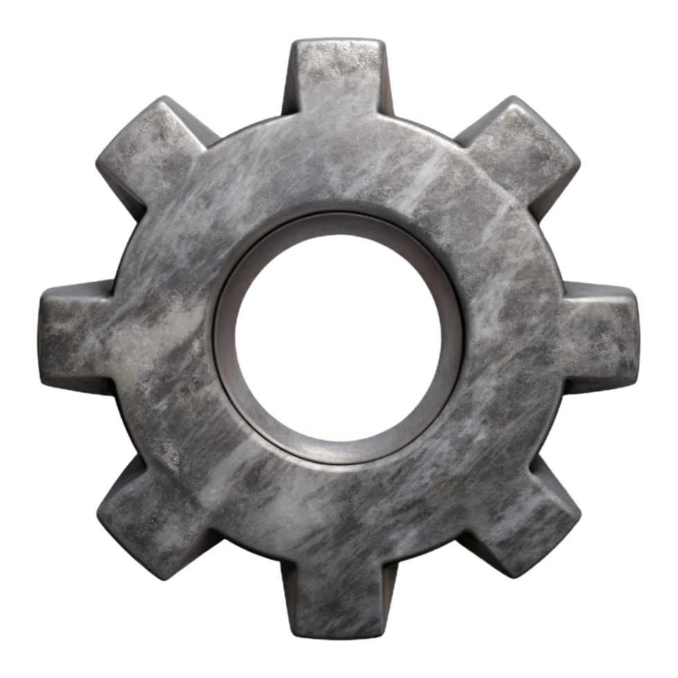 beautiful modern Data Privacy Settings Icon Gray Gear Cutout high quality png