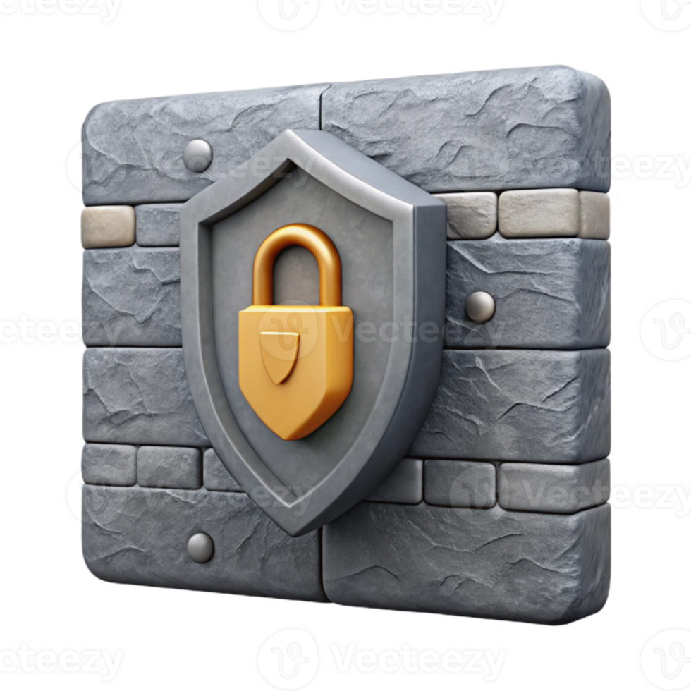 impressive creative Data Protection Wall Icon Gray Solid Transparent Background detailed png