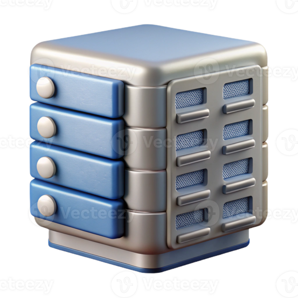vibrant classic Data Server Rack Front View Transparent Cutout premium png