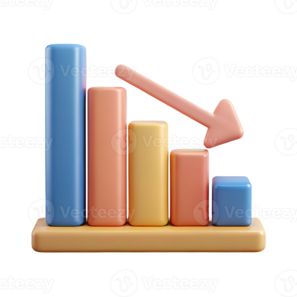 vibrant artistic D Bar Graph Showing Growth in Social Media Engagement Transparent detailed png