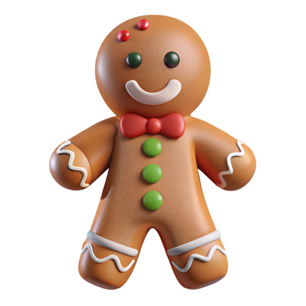 magnificent abstract Decorated Gingerbread Man Christmas Treat Transparent high quality png