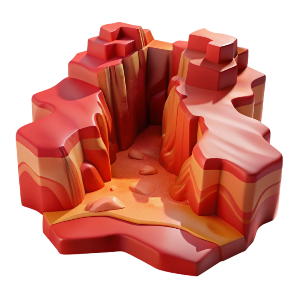 impressive rustic Desert Canyon with Red Rocks Cutout high quality png