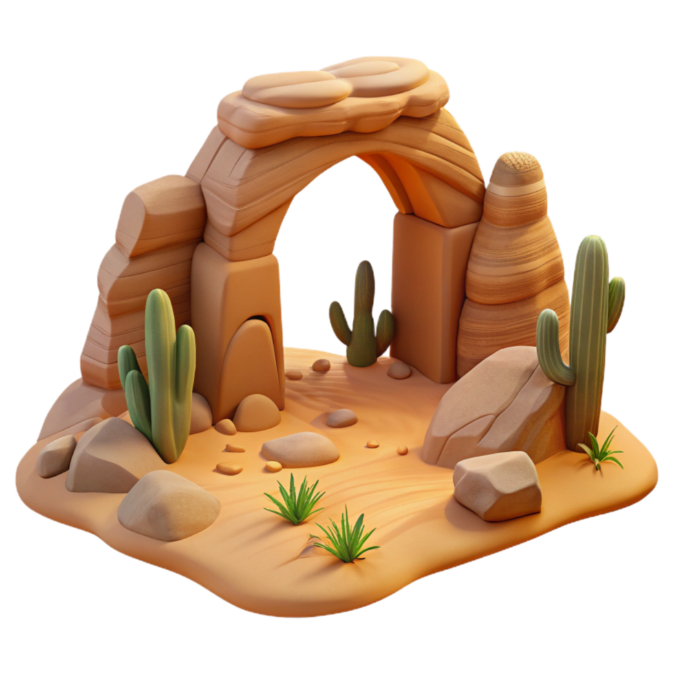 wonderful abstract Desert Landscape with Rock Formations Cutout genuine png