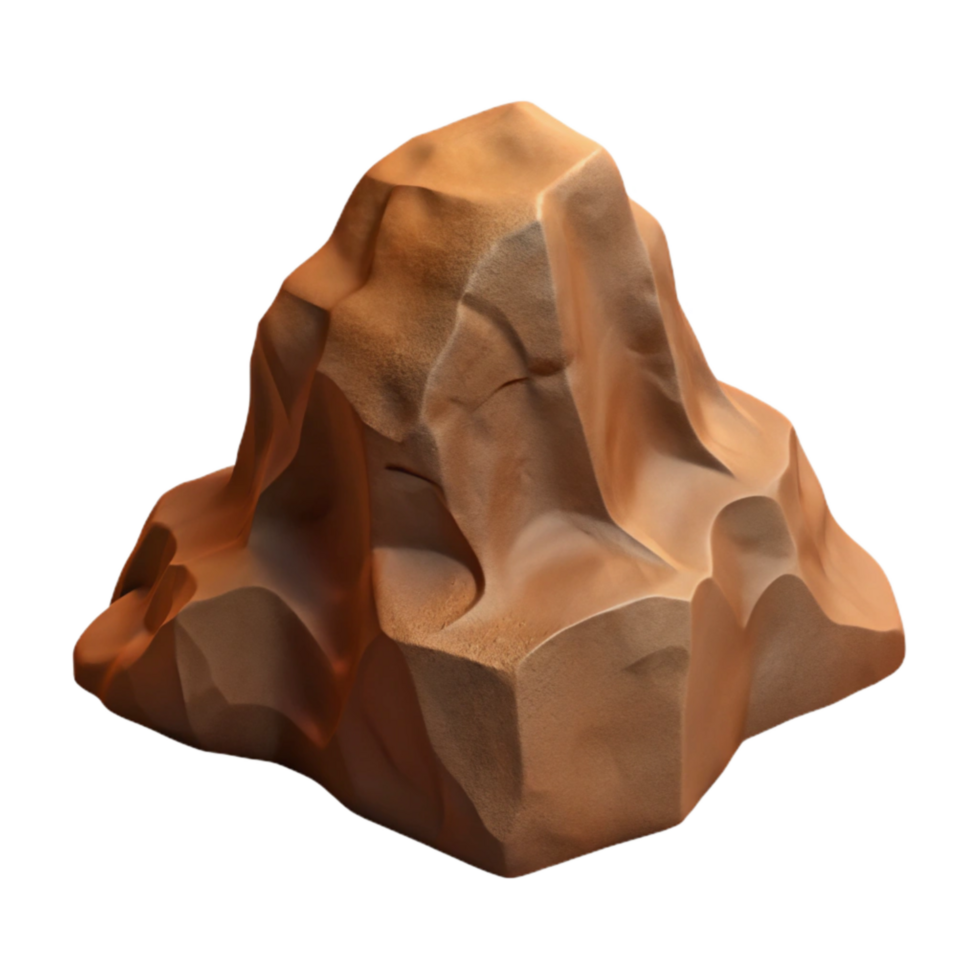 impressive artistic Desert Rock Formation Silhouette Isolated on Transparent Background high quality png