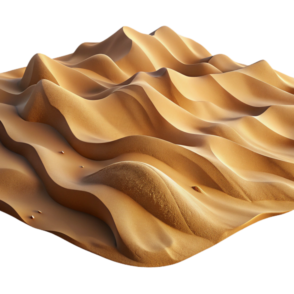 magnificent vintage Desert Sand Dunes Windswept Texture Isolated on Transparent Background professional png