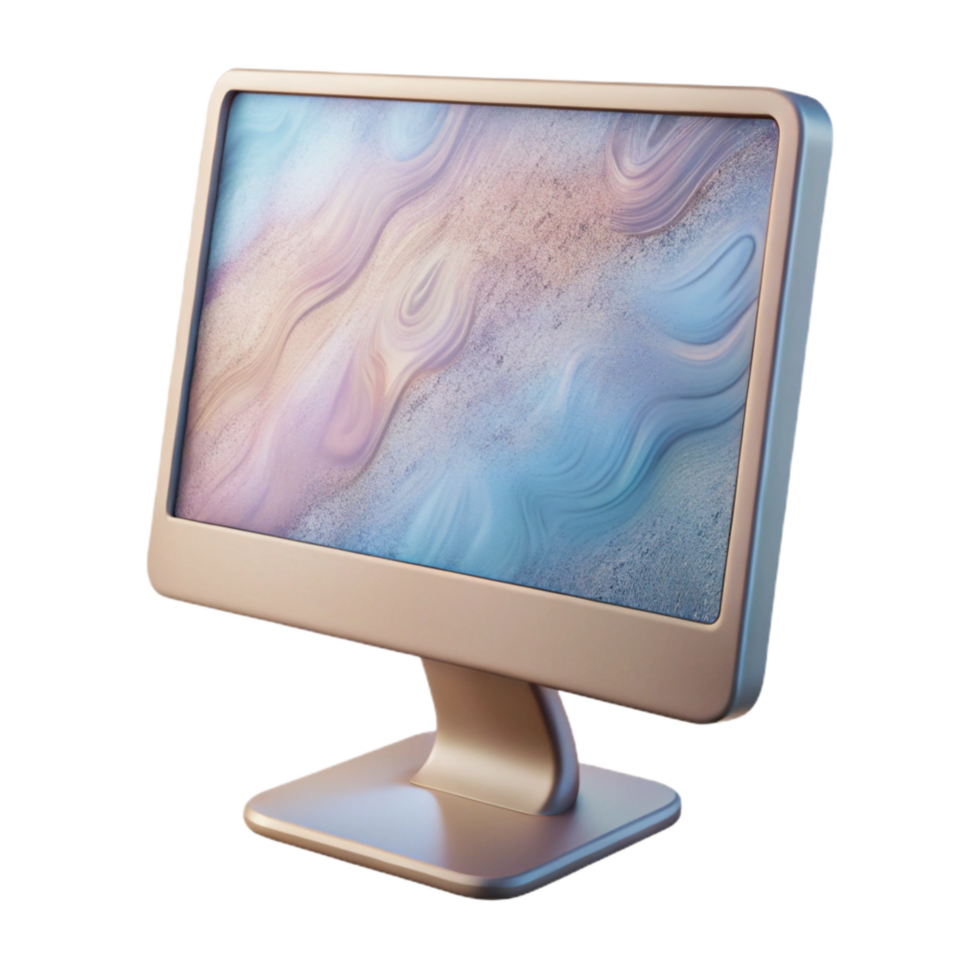 serene vintage Desktop Computer Monitor Widescreen Display Transparent Background genuine png