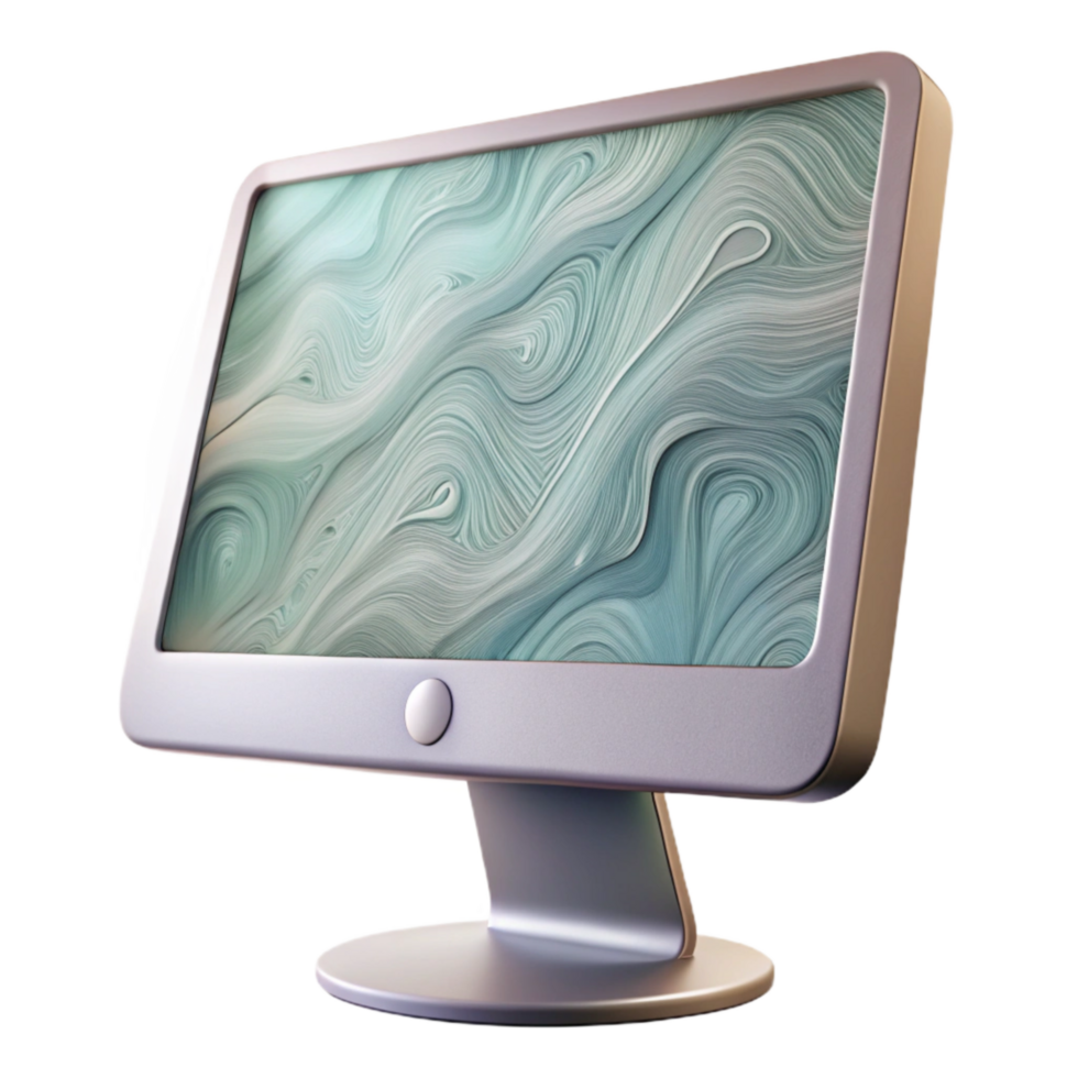 vibrant contemporary Desktop Computer Monitor Widescreen Display Transparent Background 4K png