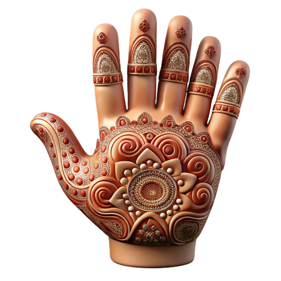 wonderful classic Detailed Henna Hand Design Intricate Patterns Transparent 4K png