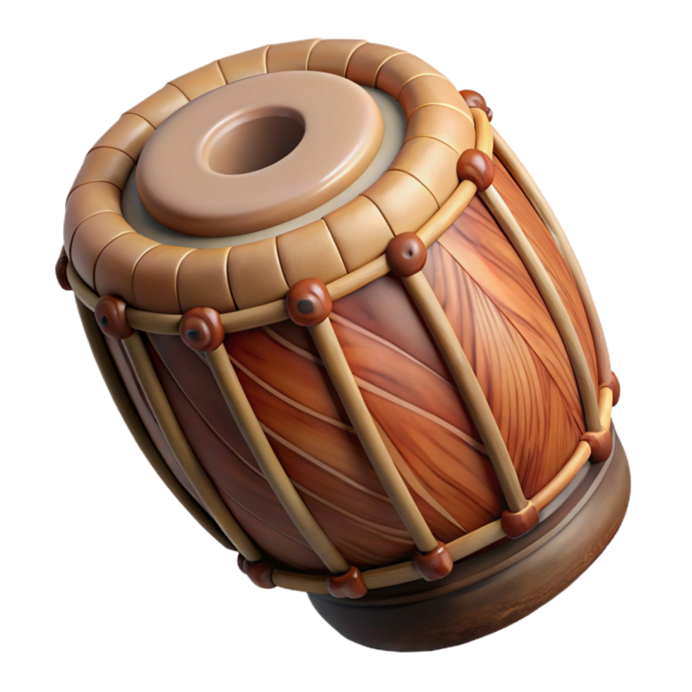 extraordinary vintage Dholak Indian Drum Handcrafted Wood Cutout high resolution png