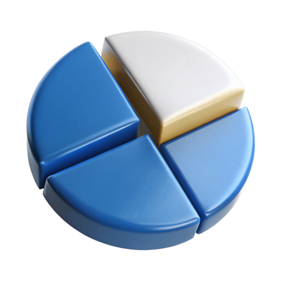 extraordinary abstract Digital Pie Chart Diagram Icon Isolated on Transparent Background genuine png