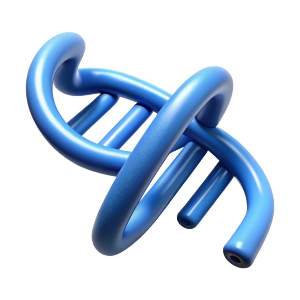 dramatic rustic Dna Strand Double Helix Structure Blue Cutout genuine png