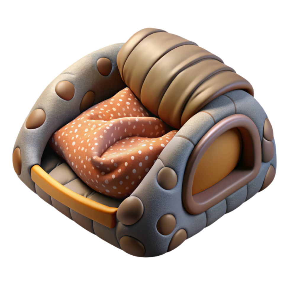 stunning artistic Dog Bed with Blanket Cutout high resolution png