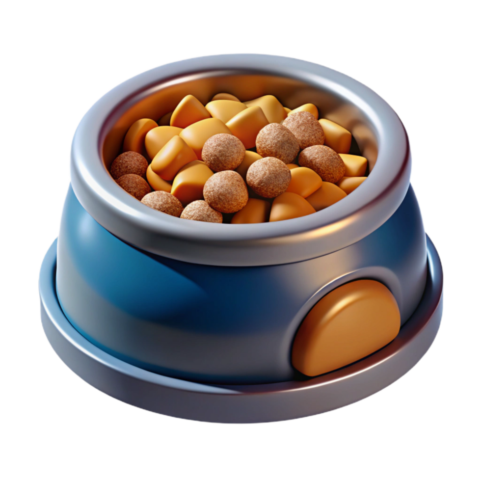 serene rustic Dog Bowl Filled with Food Transparent Background professional png
