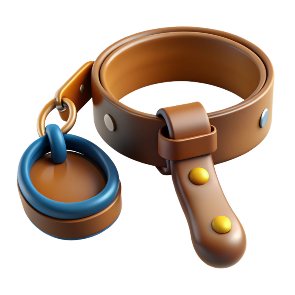 impressive minimalist Dog Leash and Collar Cutout genuine png