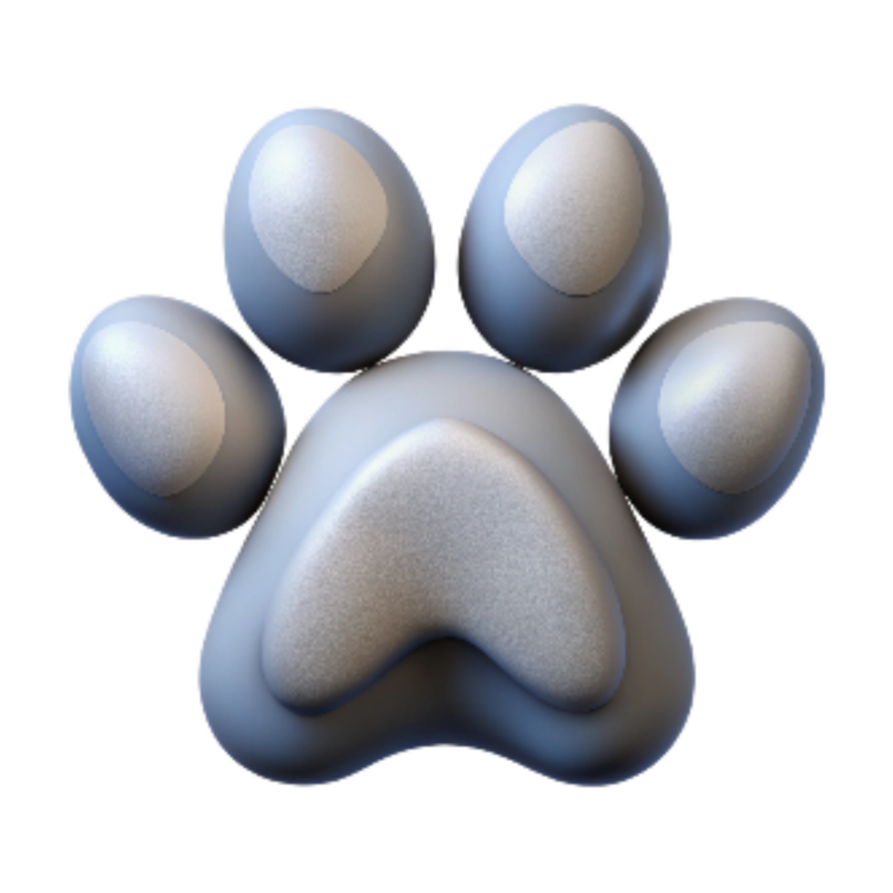 vibrant traditional Dog Paw Print Cutout Isolated authentic png