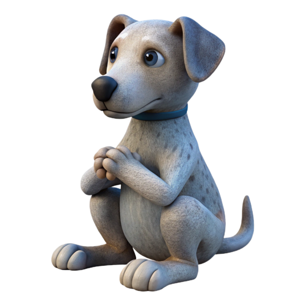 wonderful creative Dog Sitting and Begging Cutout high resolution png