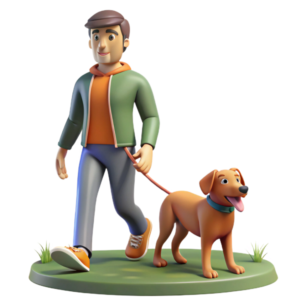 stunning modern Dog Walker City Park Leash Isolated Transparent Background genuine png