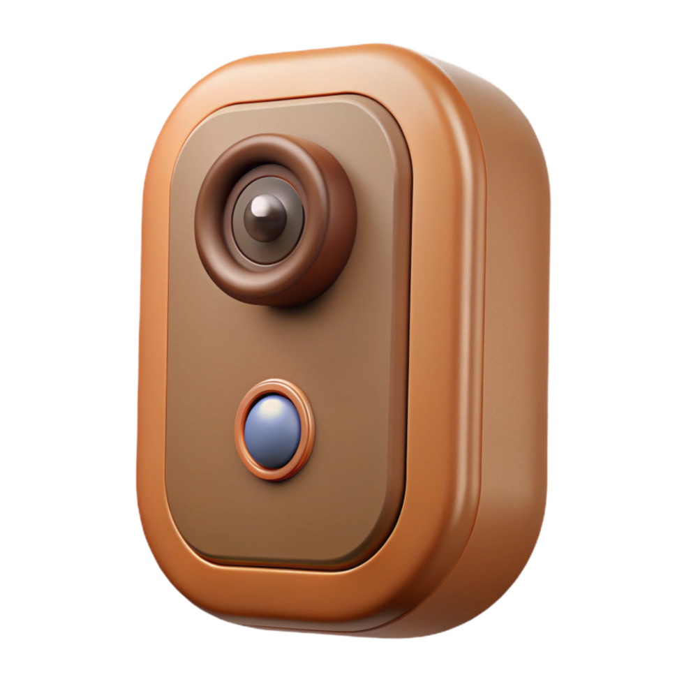 elegant abstract Doorbell Camera with Motion Sensor Cutout detailed png