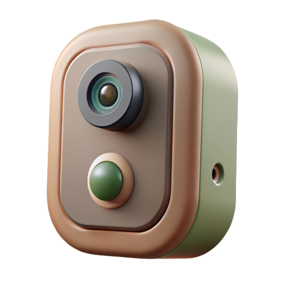 beautiful modern Doorbell Camera with Motion Sensor Cutout detailed png