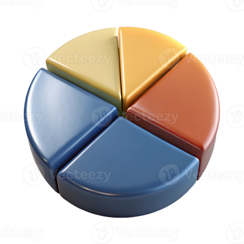 extraordinary rustic D Pie Chart Showing Market Share Distribution Transparent premium png