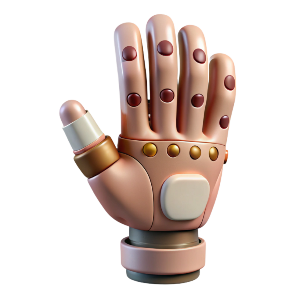 magnificent classic D Printed Prosthetic Hand Isolated Transparent Background original png