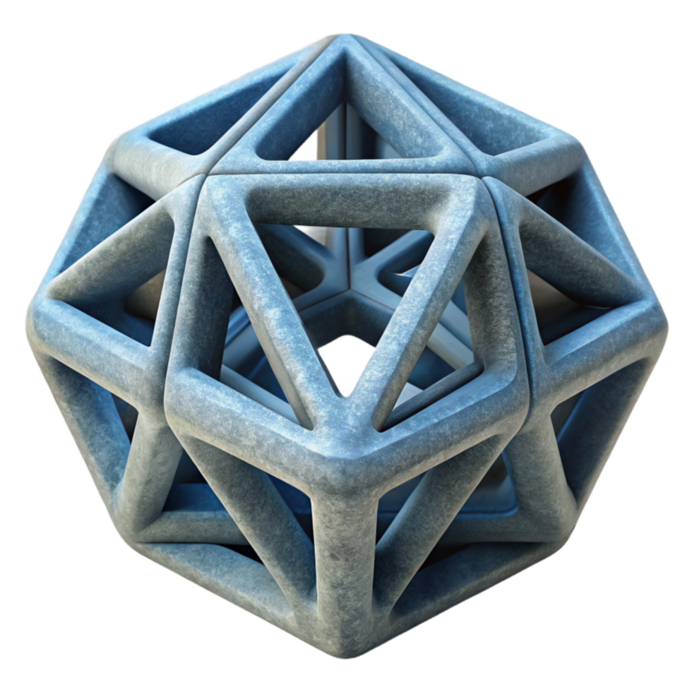 serene abstract D Printed Object Geometric Design Isolated Element genuine png