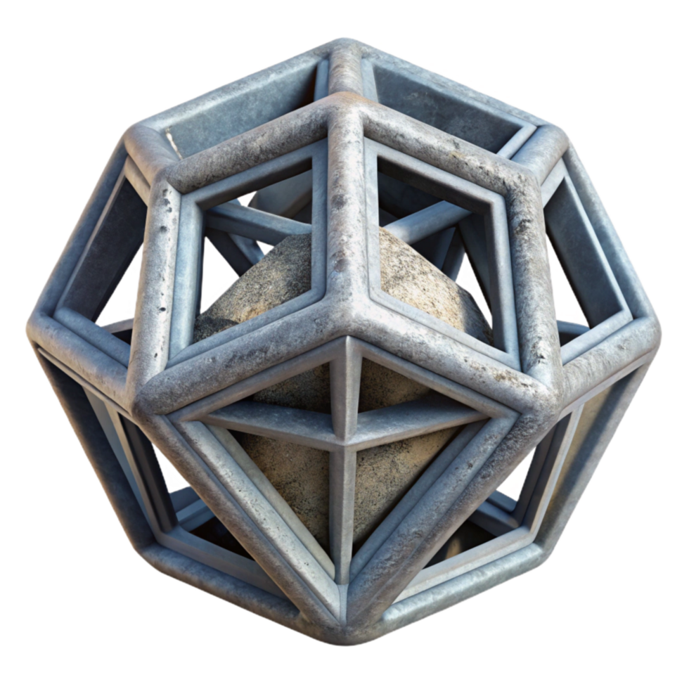 magnificent abstract D Printed Object Geometric Design Isolated Element professional png