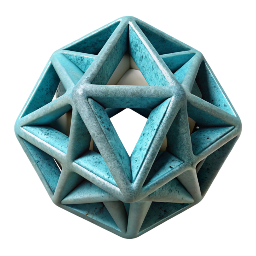 elegant abstract D Printed Object Geometric Design Isolated Element original png