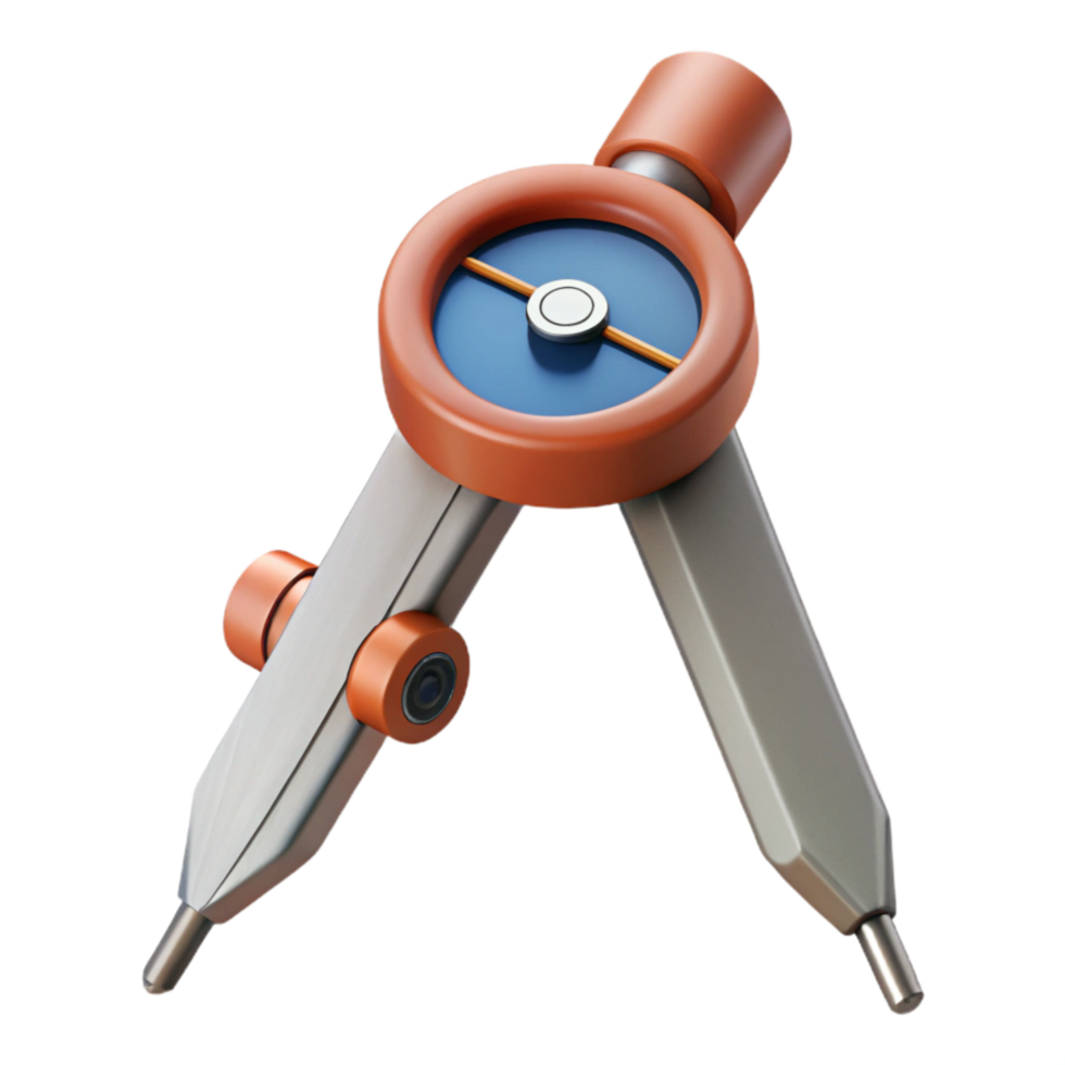 beautiful creative Drafting Compass Metal Point Transparent Background high resolution png