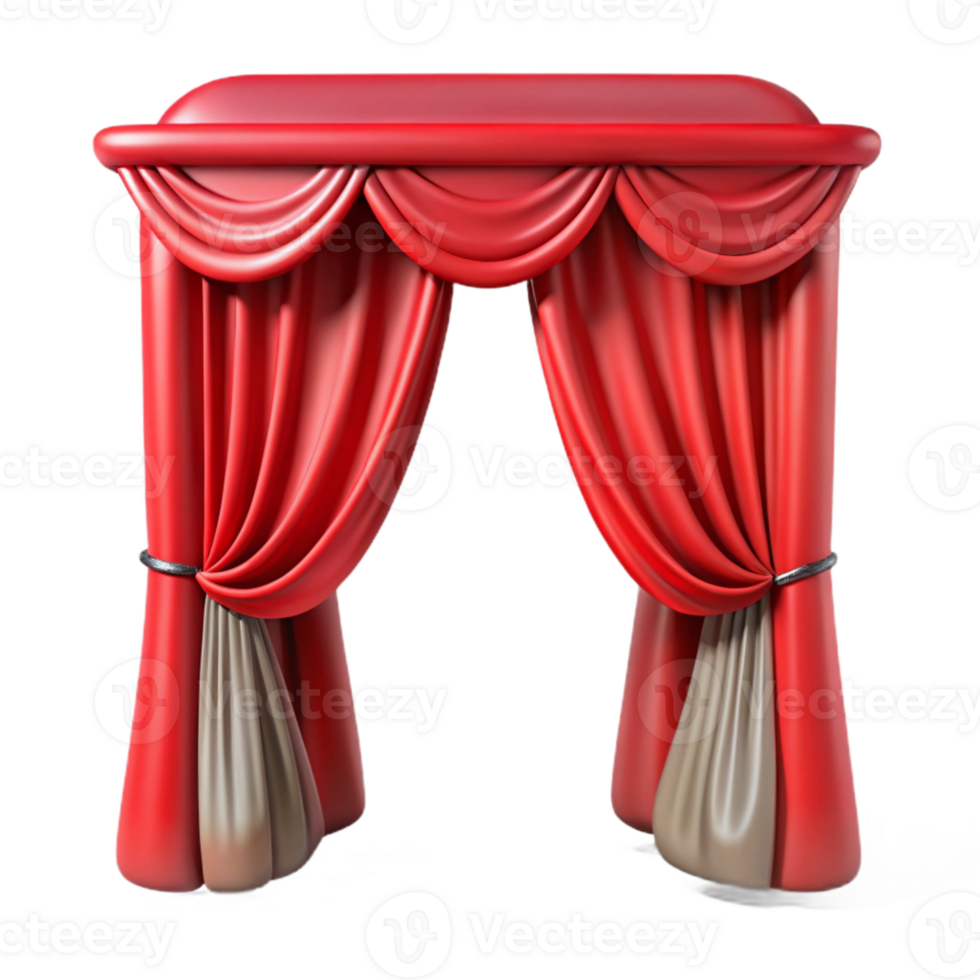stunning contemporary Dramatic Theater Curtains Red Isolated Element high quality png