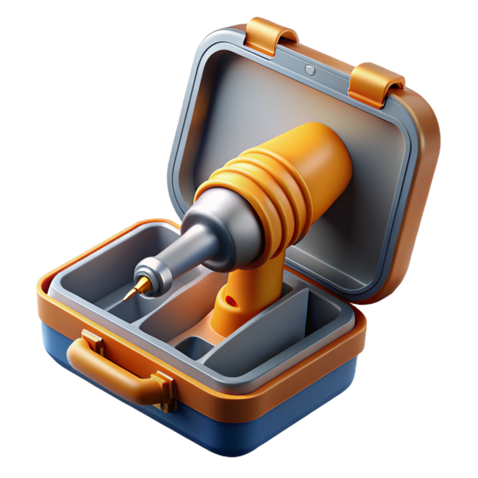 impressive traditional Drill Bit Set Metal Case Cutout Element premium png