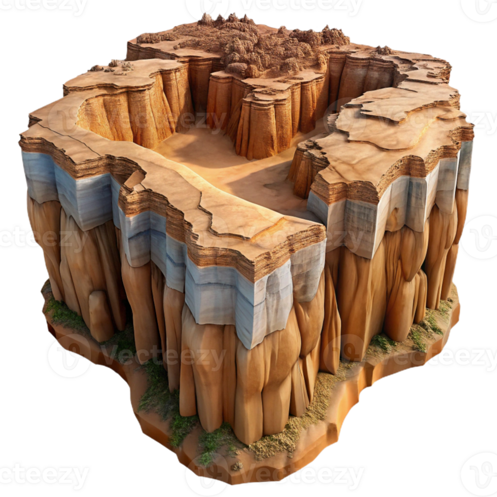 magnificent creative Drone Capture of Canyon with Steep Cliffs Isolated exclusive png