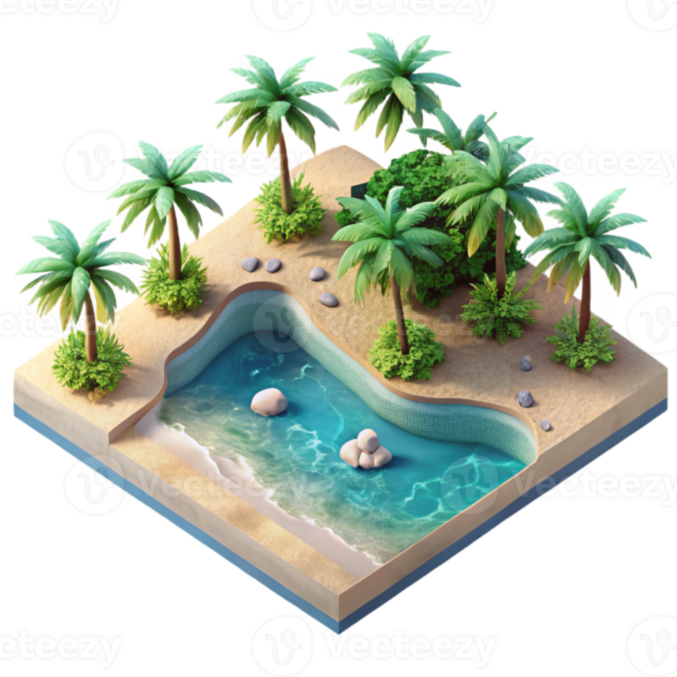 impressive contemporary Drone Image of Tropical Beach with Crystal Clear Water Transparent Background 4K png