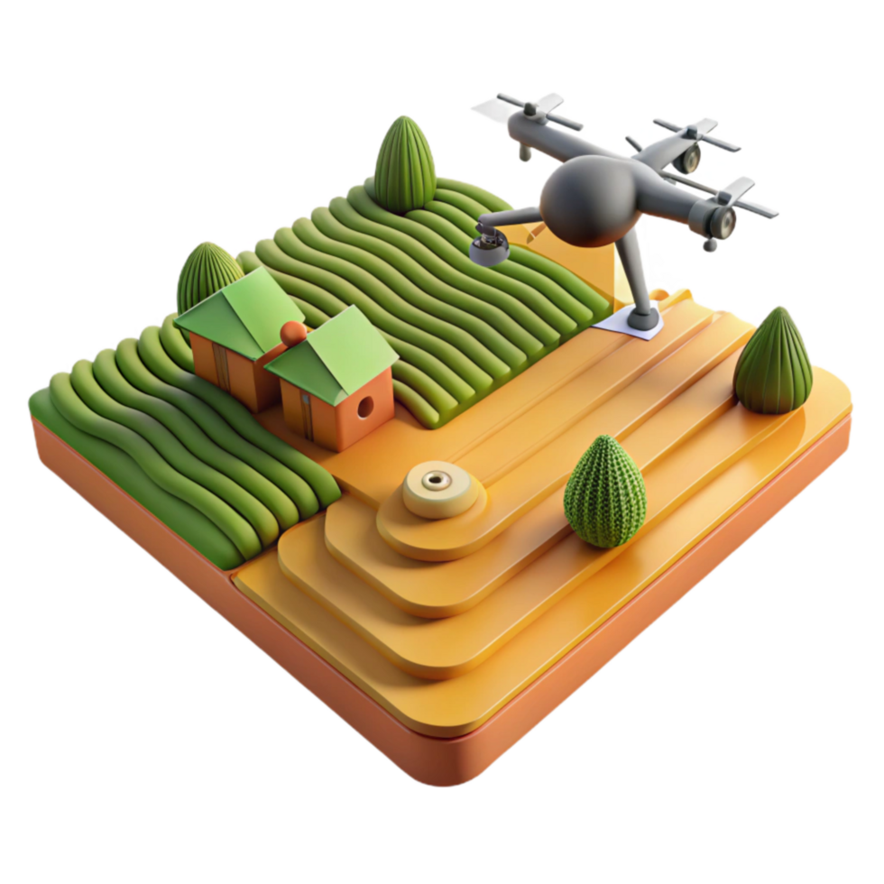 impressive artistic Drone Photo of Agricultural Fields Geometric Patterns Cutout 4K png
