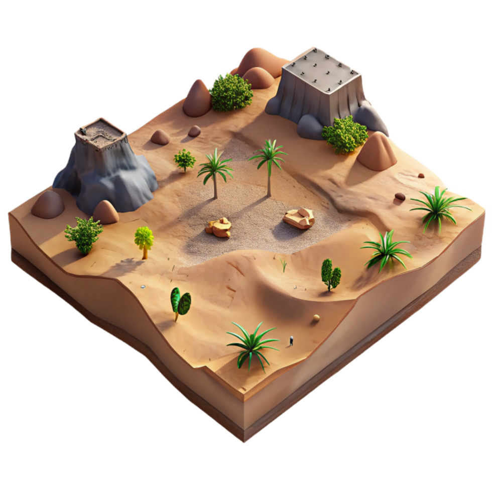 beautiful modern Drone Photo of Desert Landscape at Midday Transparent Background professional png