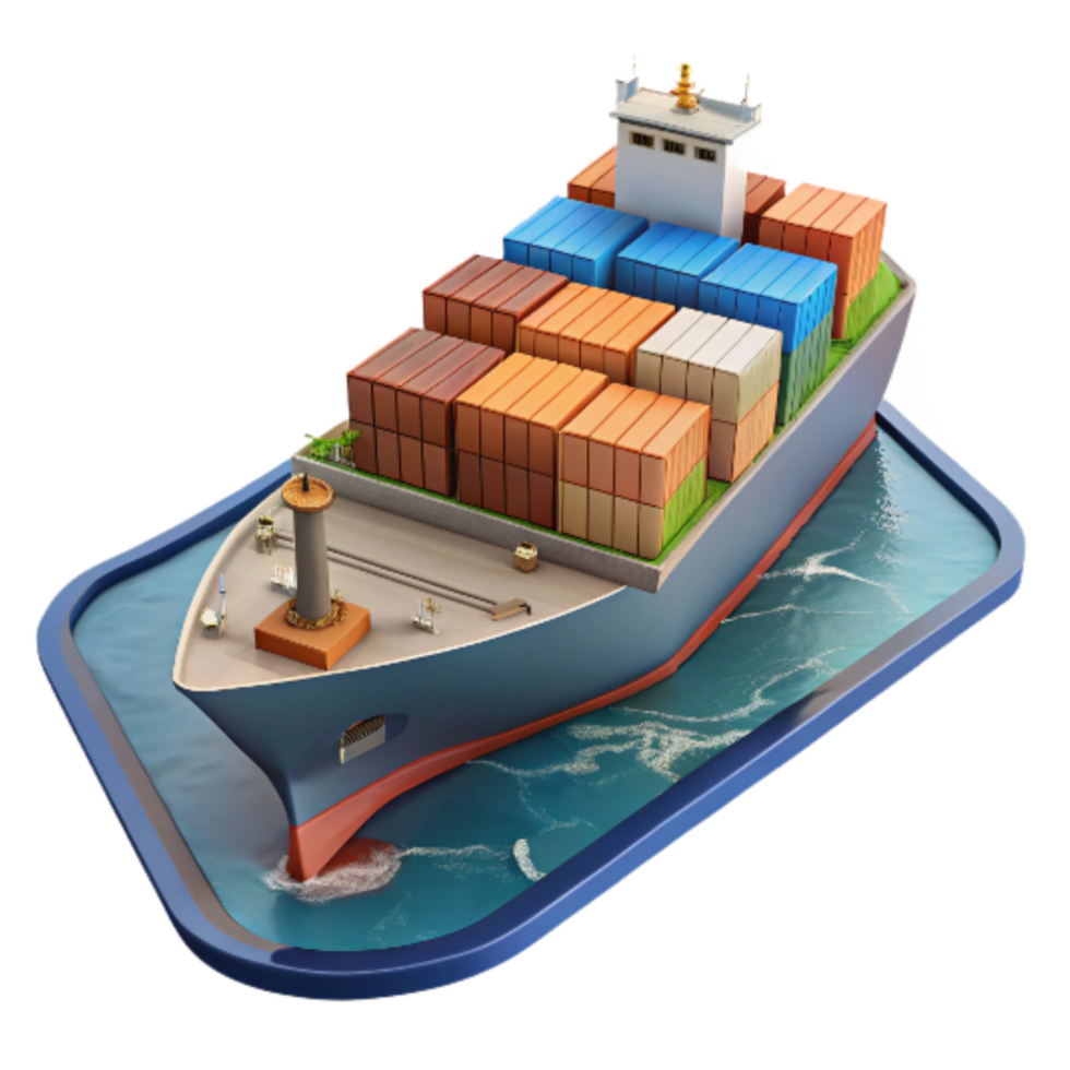 impressive traditional Drone Shot of Cargo Ship at Sea Cutout authentic png