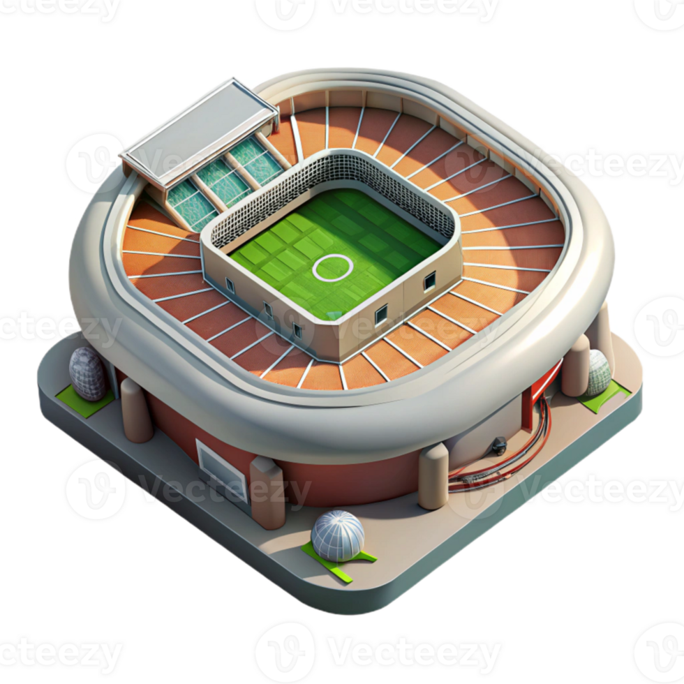 elegant vintage Drone View of Stadium During Game Isolated high quality png