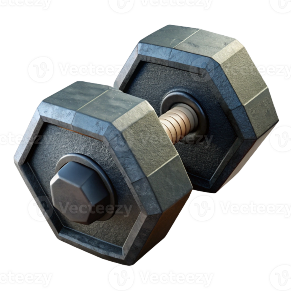 elegant rustic Dumbbell Hexagonal Rubber Black Transparent Cutout high resolution png