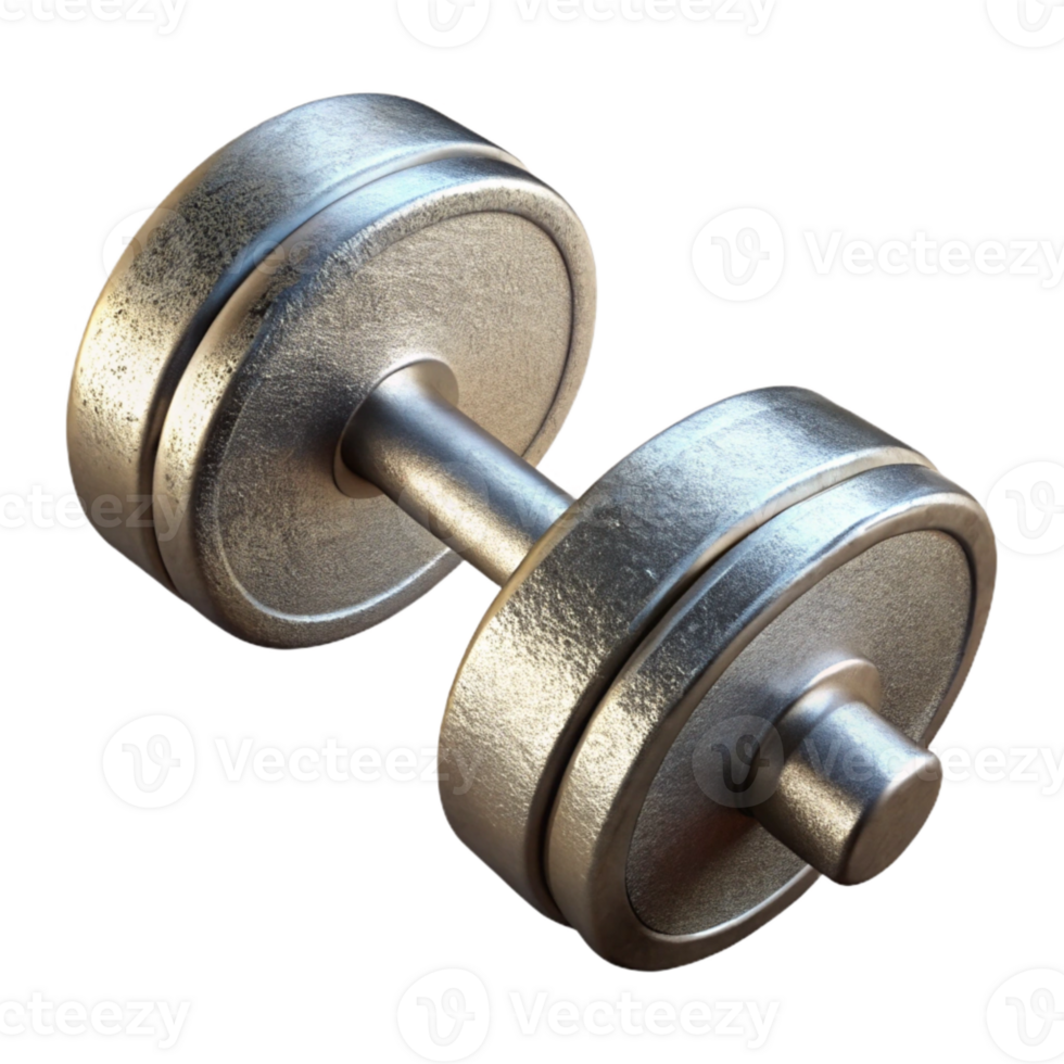 serene modern Dumbbell Single Chrome Finish Isolated original png