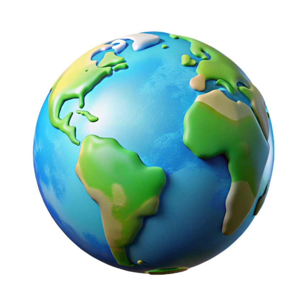 dramatic vintage Earth Globe Green Blue Rotating Isolated high resolution png