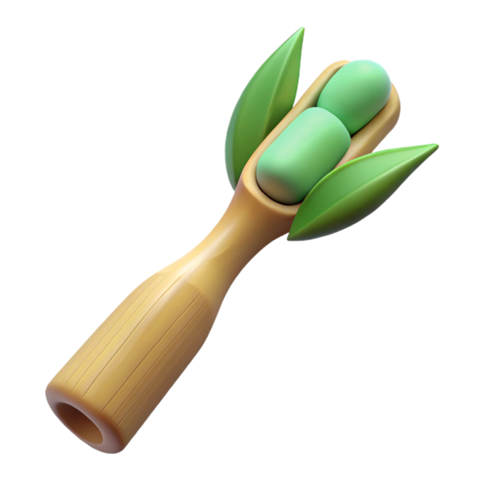 beautiful abstract Eco Friendly Toothbrush Bamboo Handle Isolated Cutout high quality png