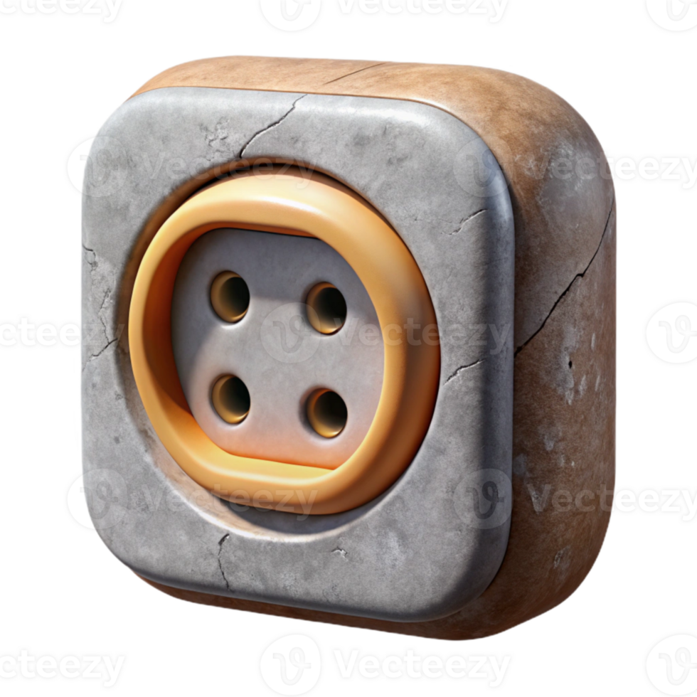 extraordinary rustic Electrical Outlet Grounded Cutout Element high quality png