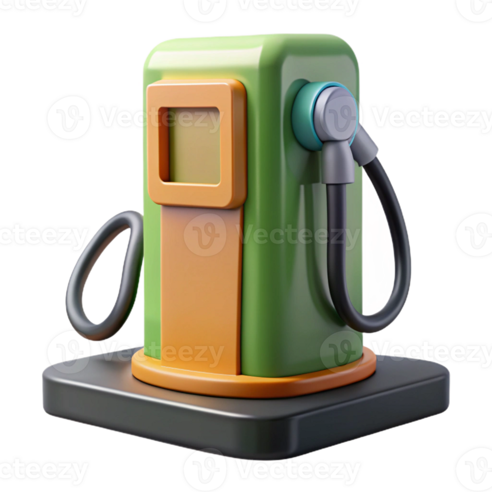 extraordinary rustic Electric Car Charging Station Side View Isolated authentic png