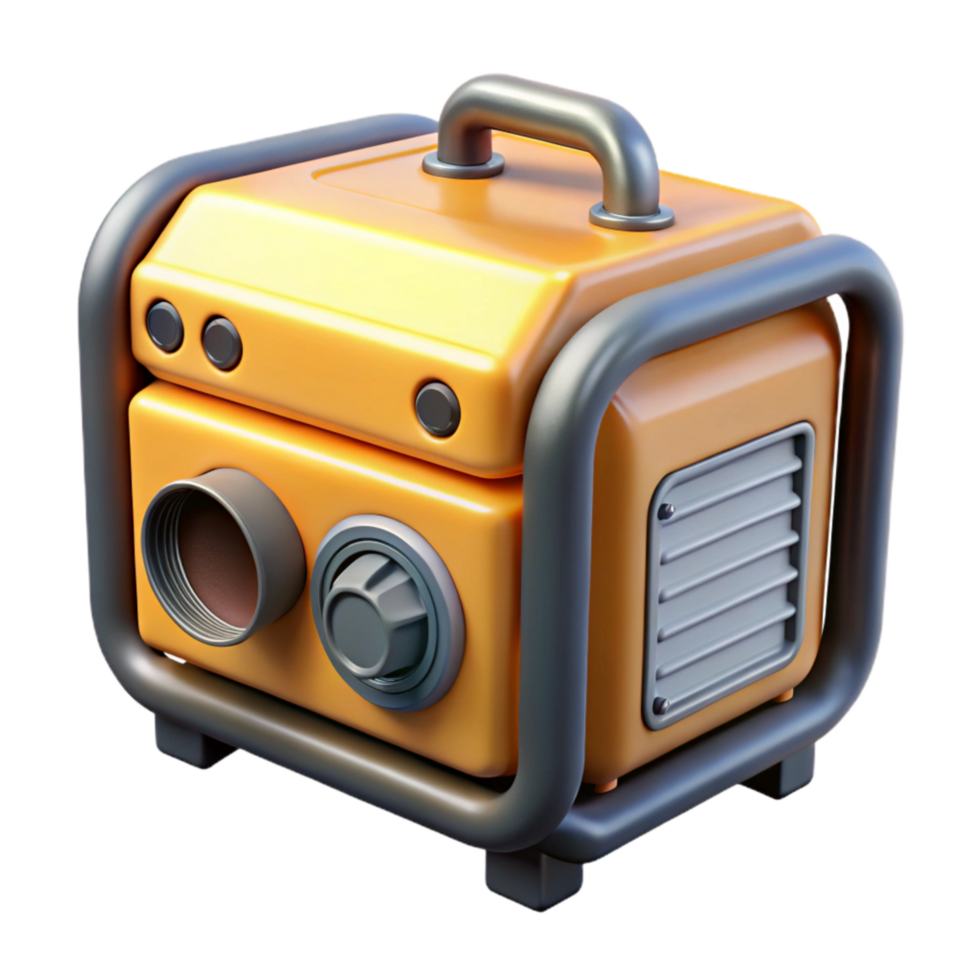 extraordinary modern Electric Generator Side View Isolated Element 4K png