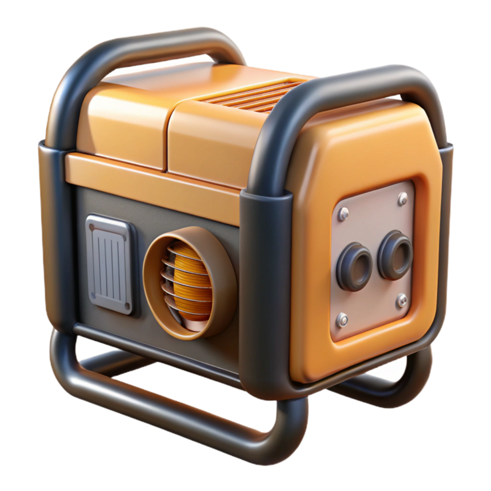extraordinary creative Electric Generator Side View Isolated Element detailed png